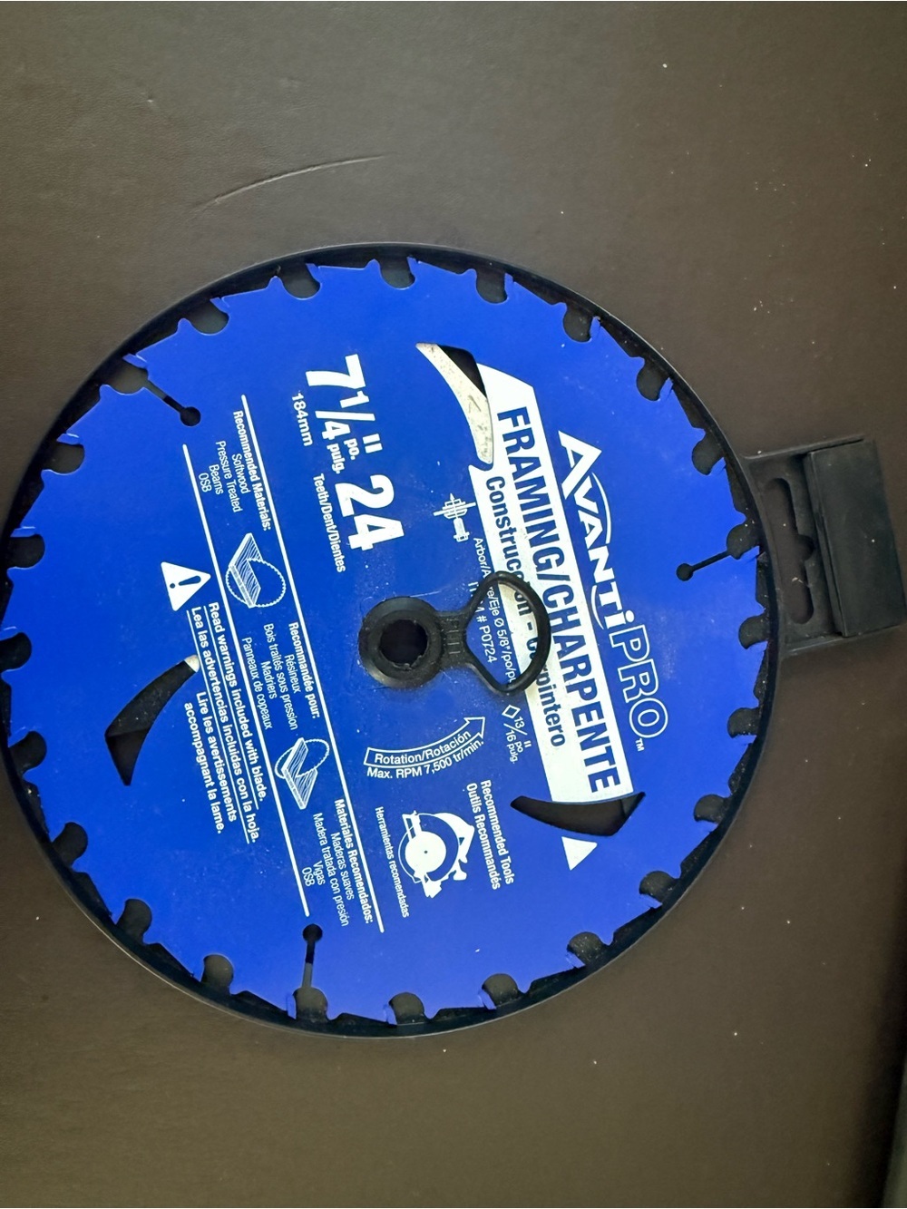 Avanti Pro 7 1/4" 24T Carbide Framing Blade - Blue